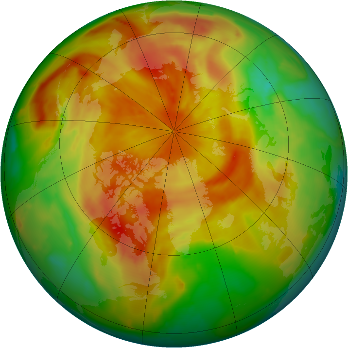Arctic ozone map for 14 April 2012